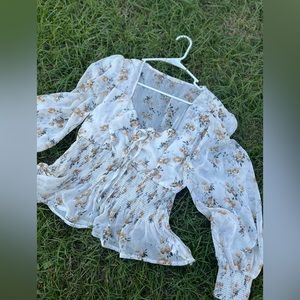 Plus size see-through top